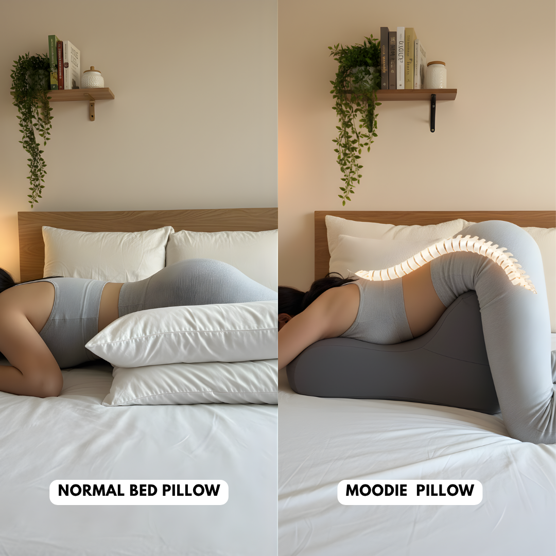 Normal pillow vs Moodie